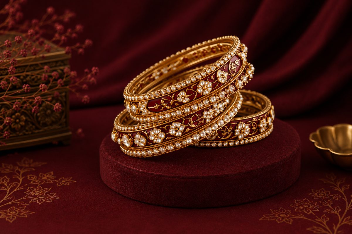 Kundan Bangles Set of 4