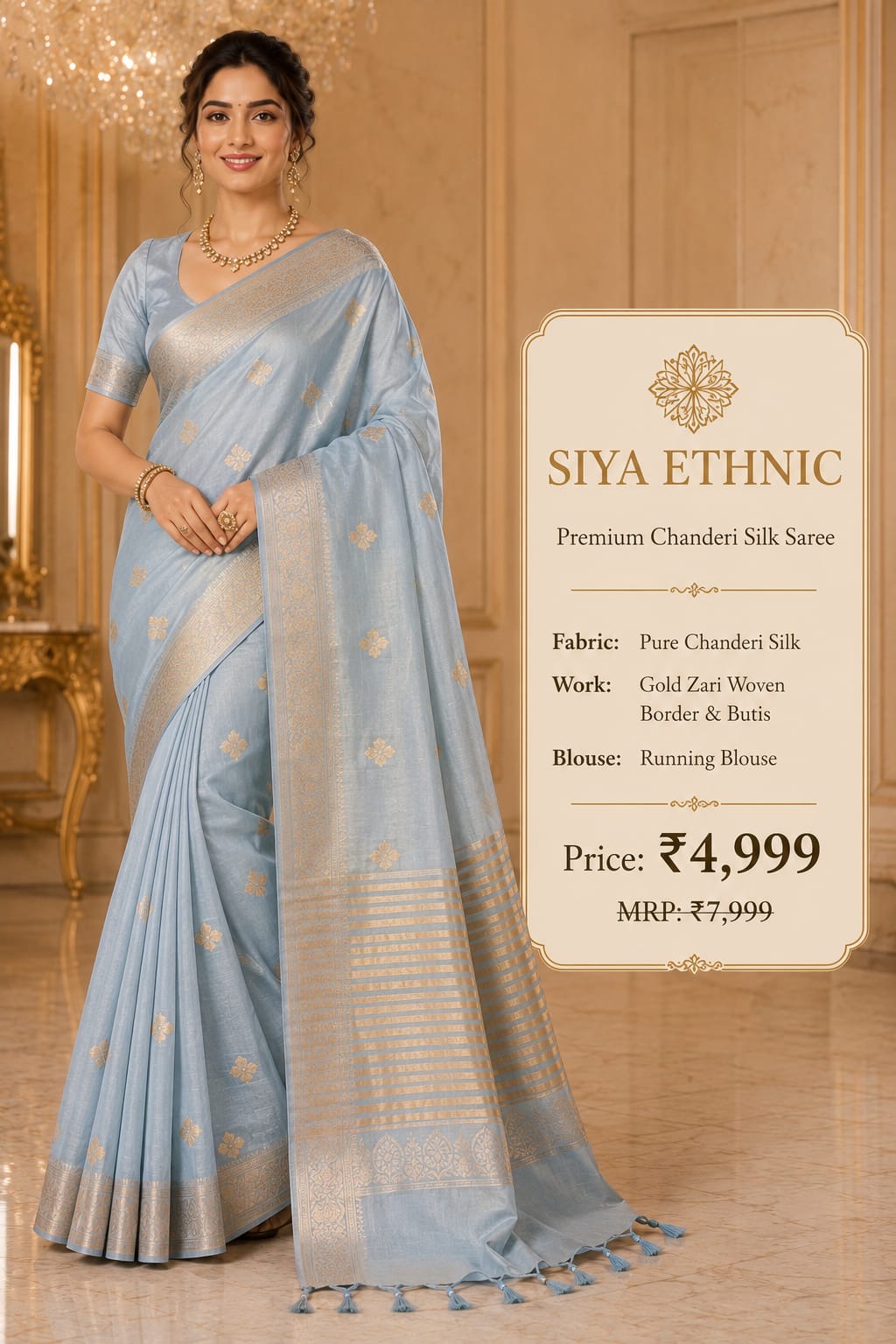 Premium Chanderi Silk Saree