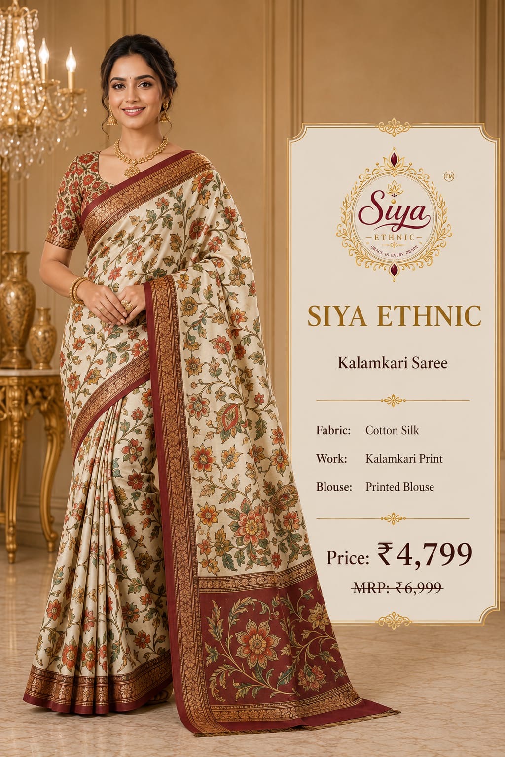 Kalamkari Saree