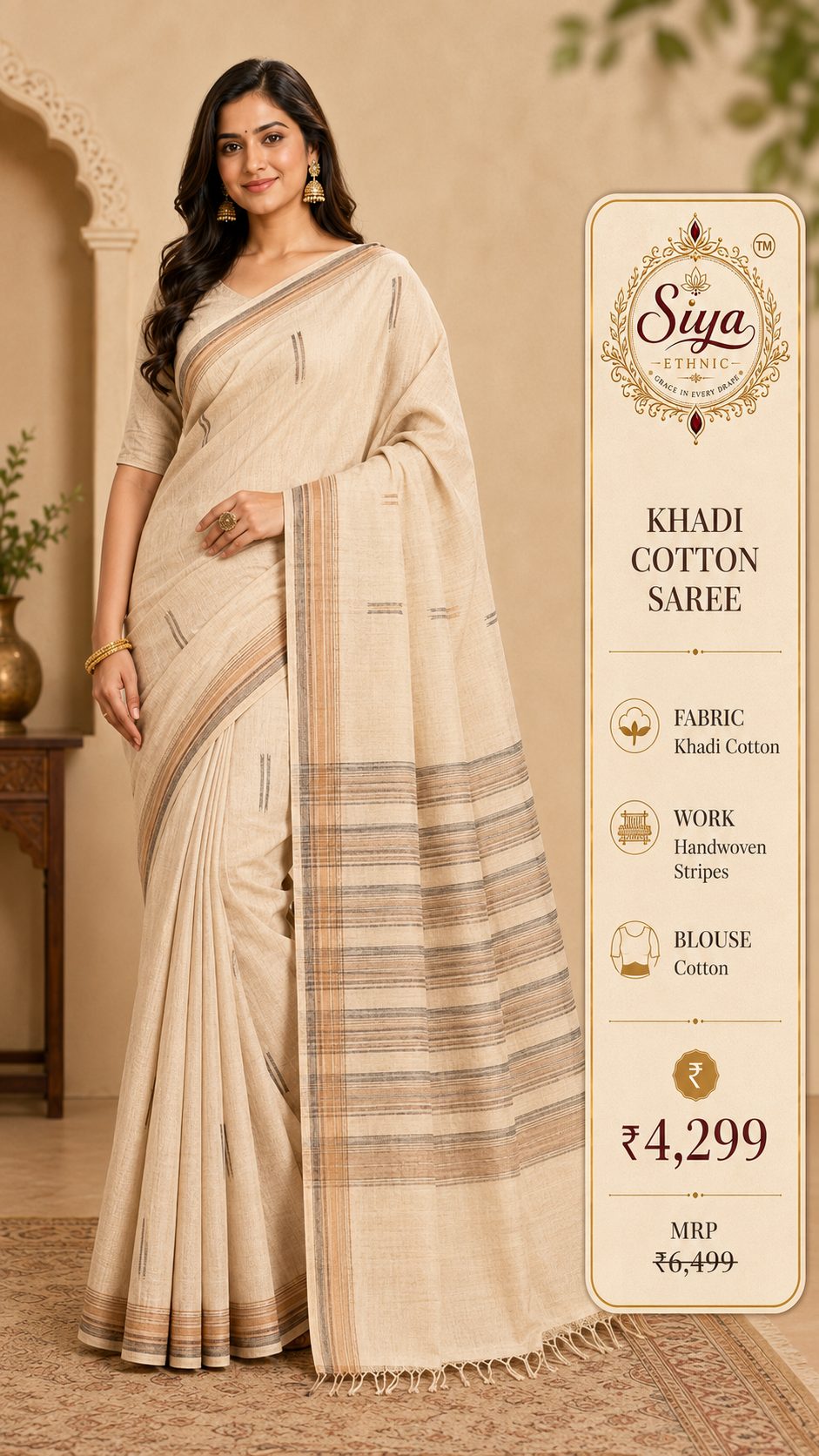 Khadi Cotton Saree