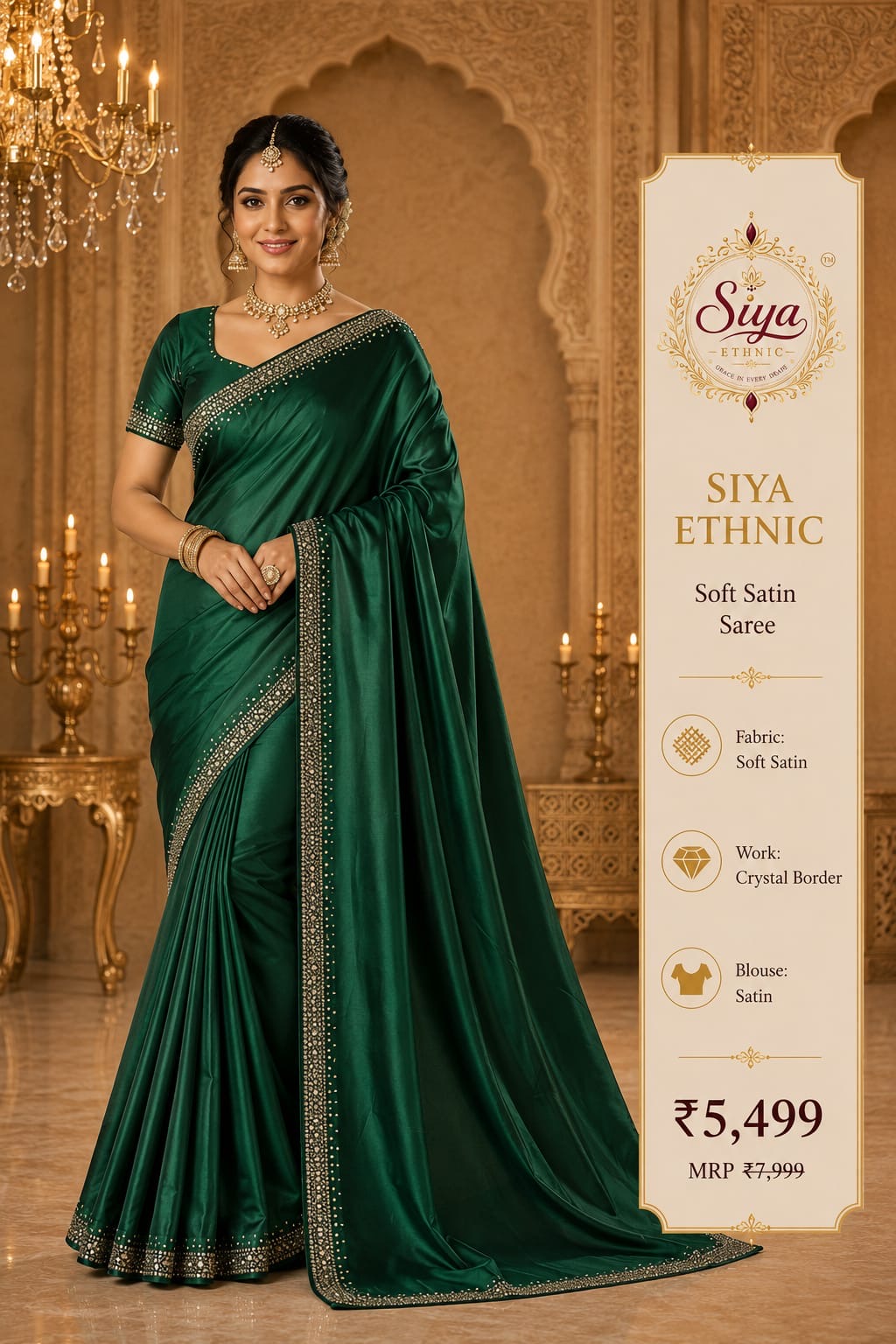 Soft Satin Saree