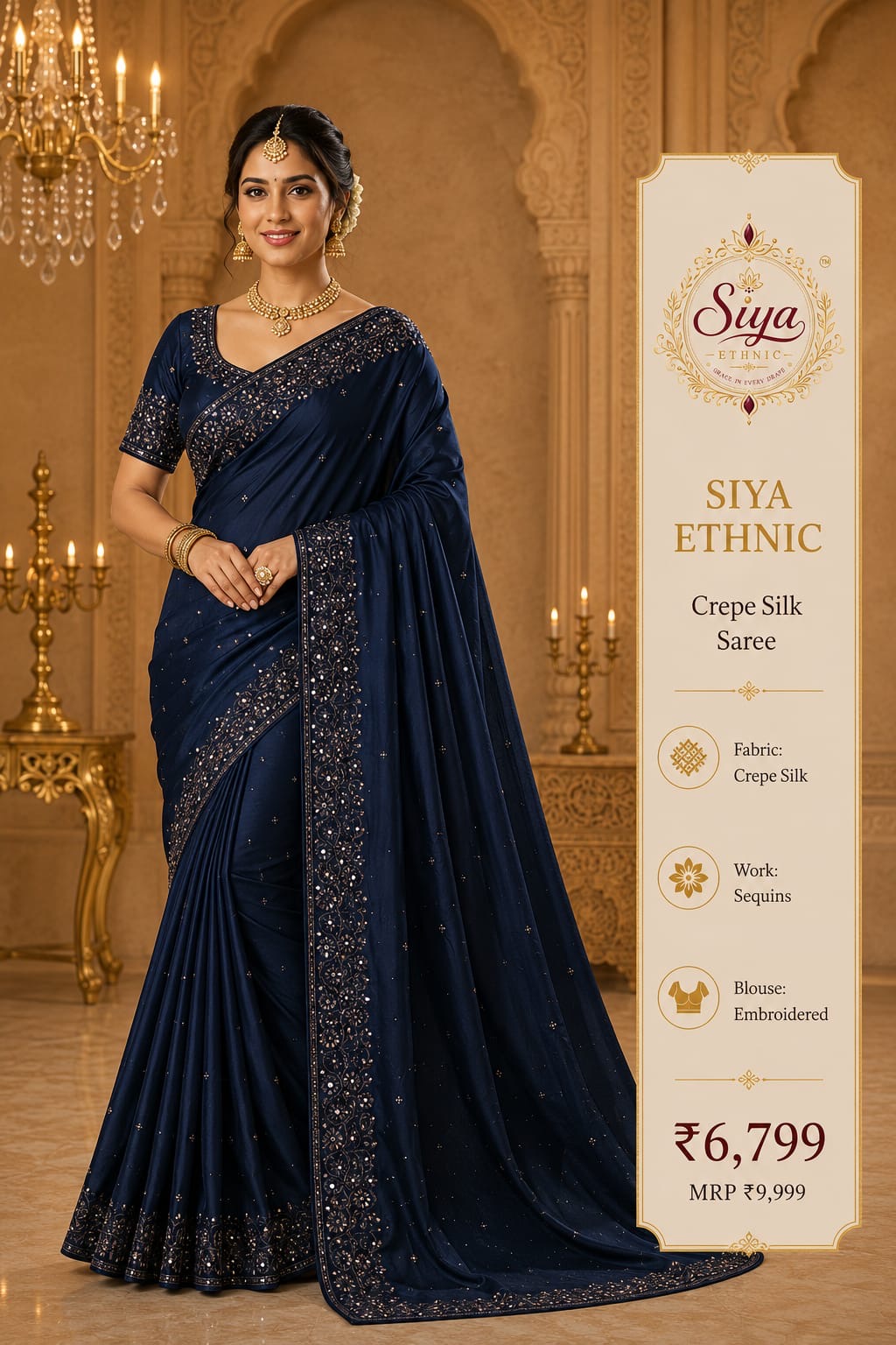 Crepe Silk Saree