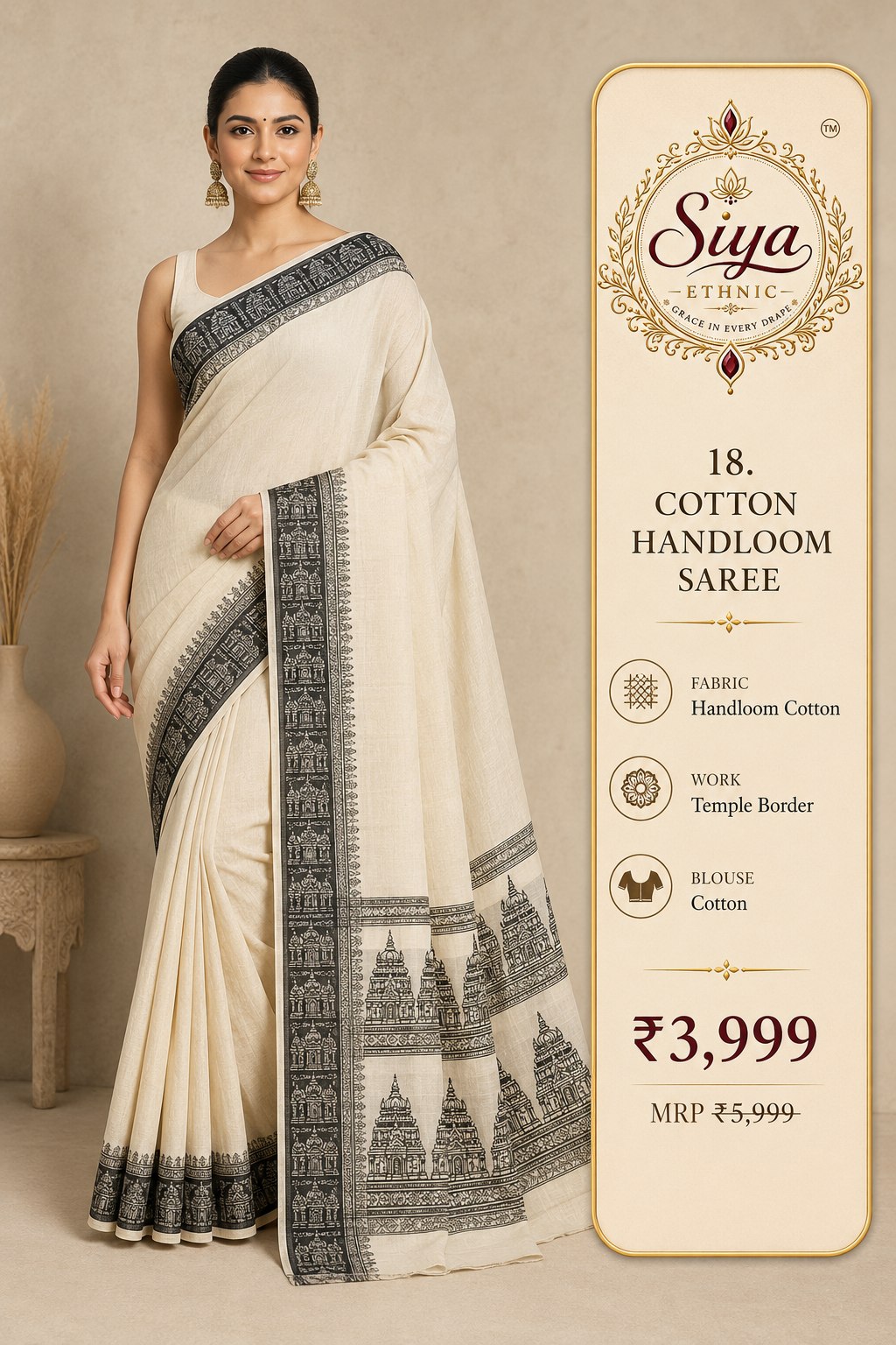 Cotton Handloom Saree