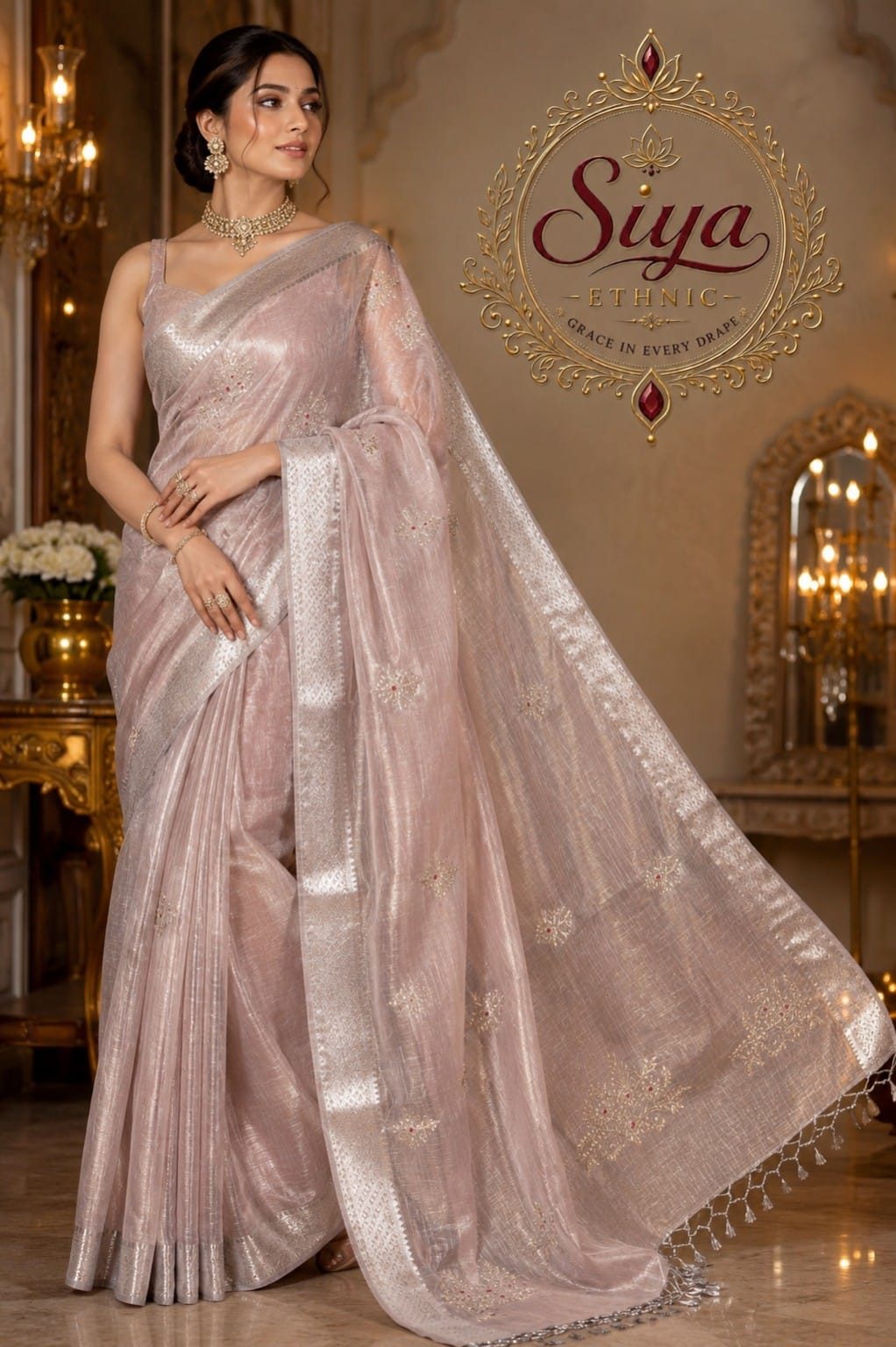 Rose Gold Tissue Silk
