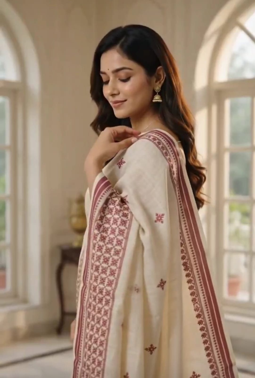 Geometric Handloom Saree